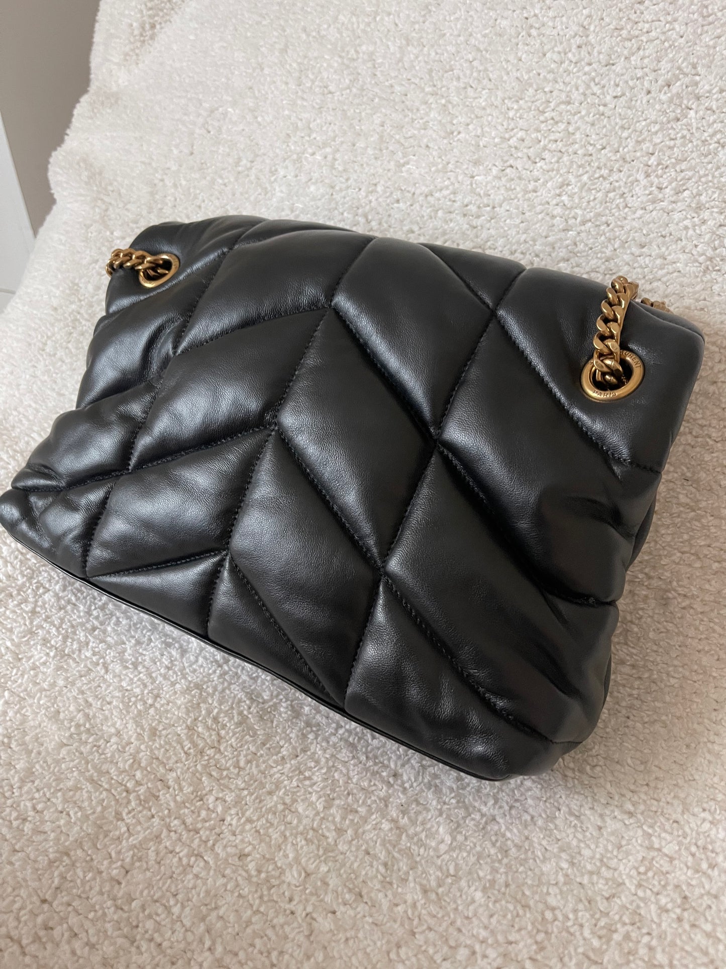 YSL BLACK PUFFER GOLD HARDWARE FULL SET
