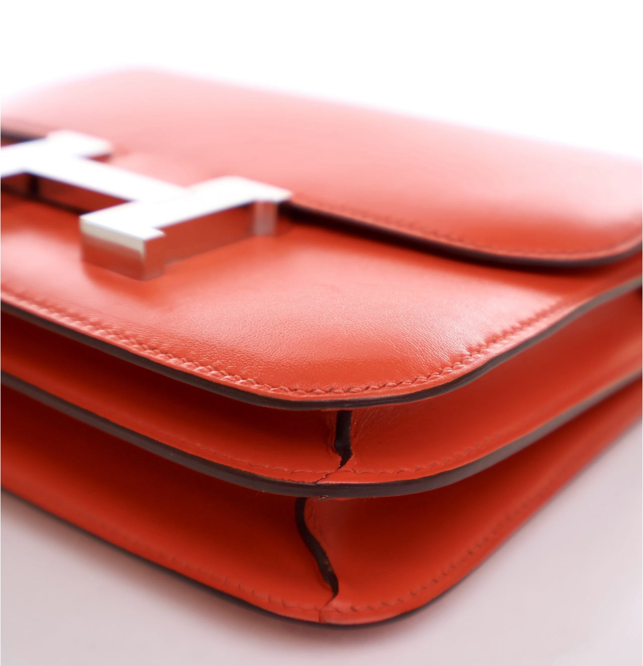 HERMES ROUGE TOMATE SWIFT MINI CONSTANCE 18