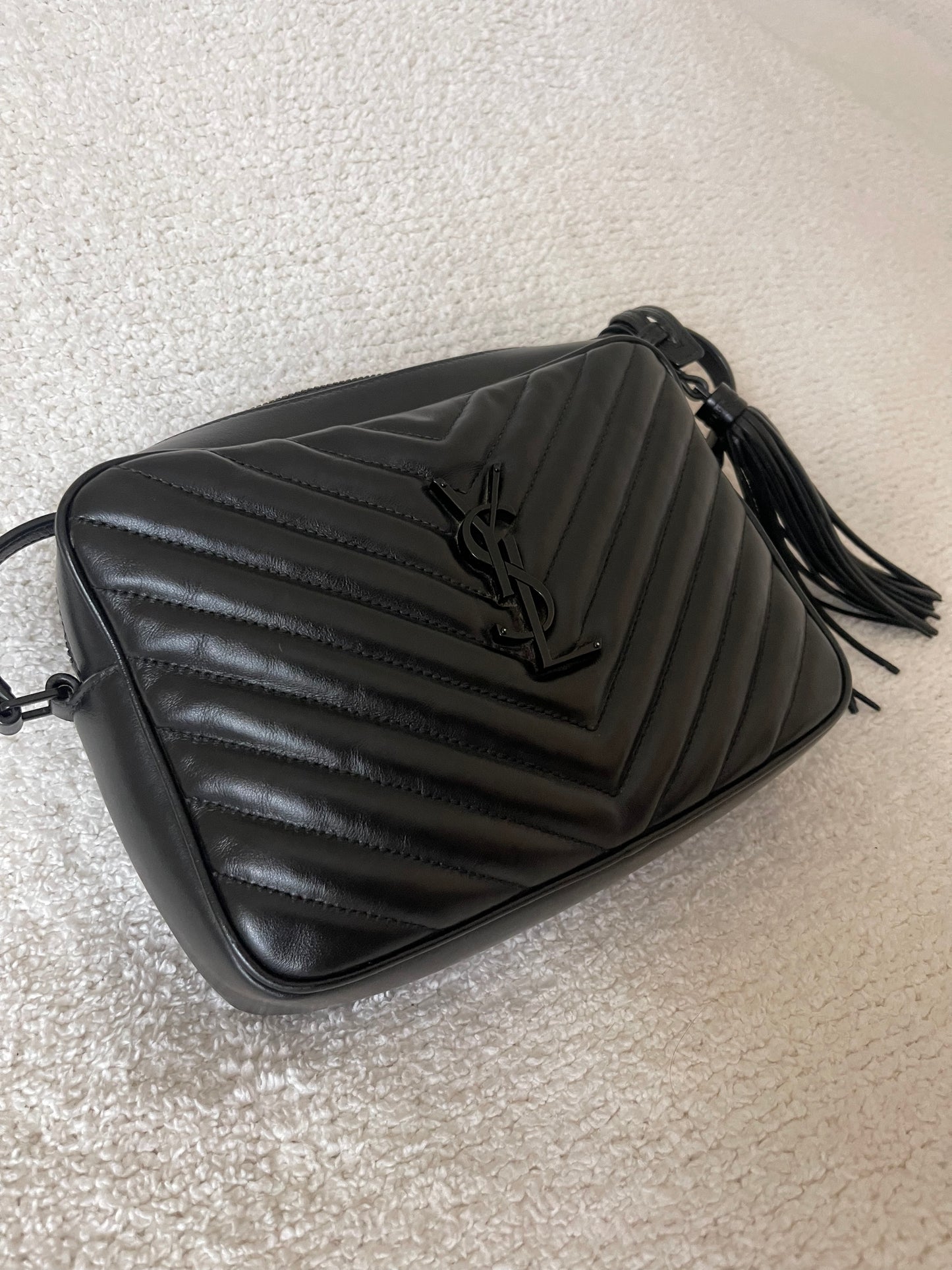 YSL CAMERA BAG BLACK HARDWARE