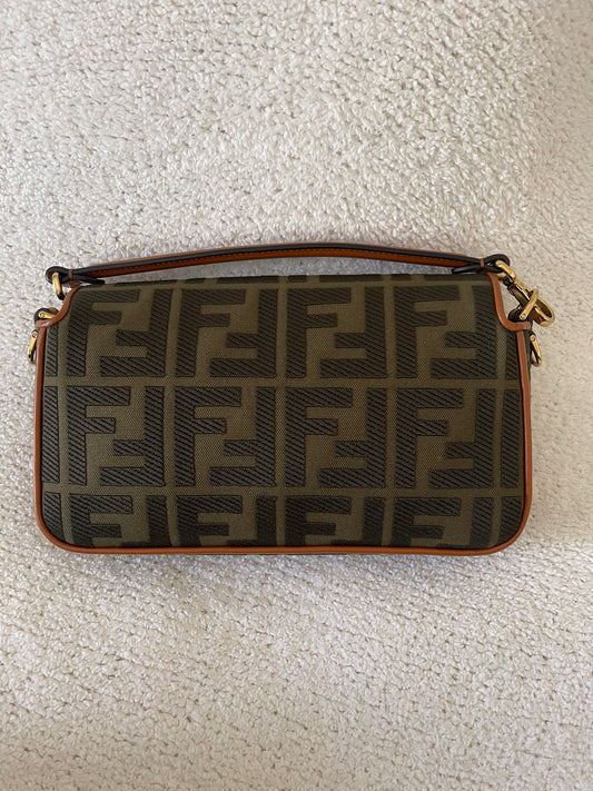 FENDI ZUCCA GREEN BAGUETTE
