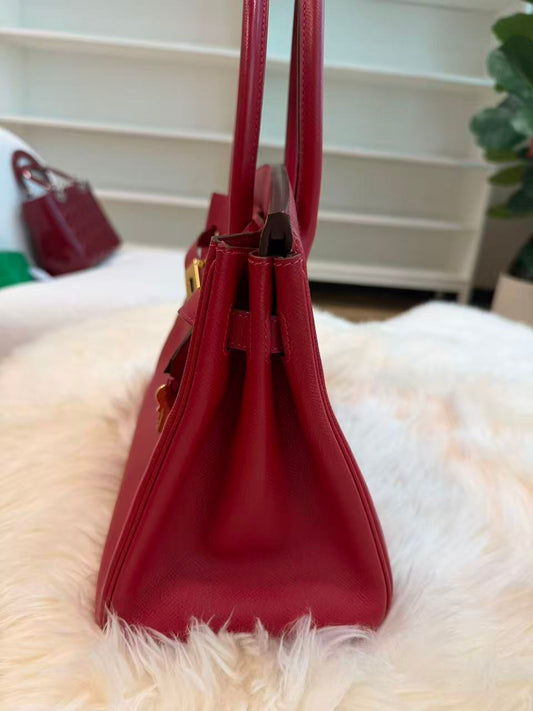 HERMÈS BIRKIN 30 ROUGE CASAQUE EP LEATHER
