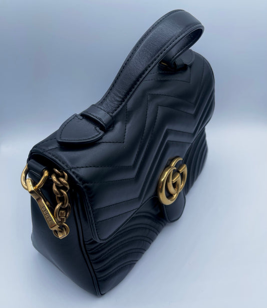 GUCCI CALFSKIN MATELASSE SMALL WITH CROSSBODY STRAP