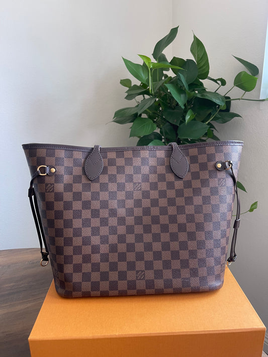 LV DAMIER EBENE PINK INTERIOR WITHOUT POUCH PRE-OWED