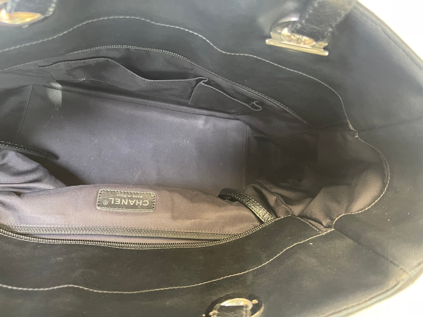 VINTAGE CHANEL COATED CANVAS TOTE