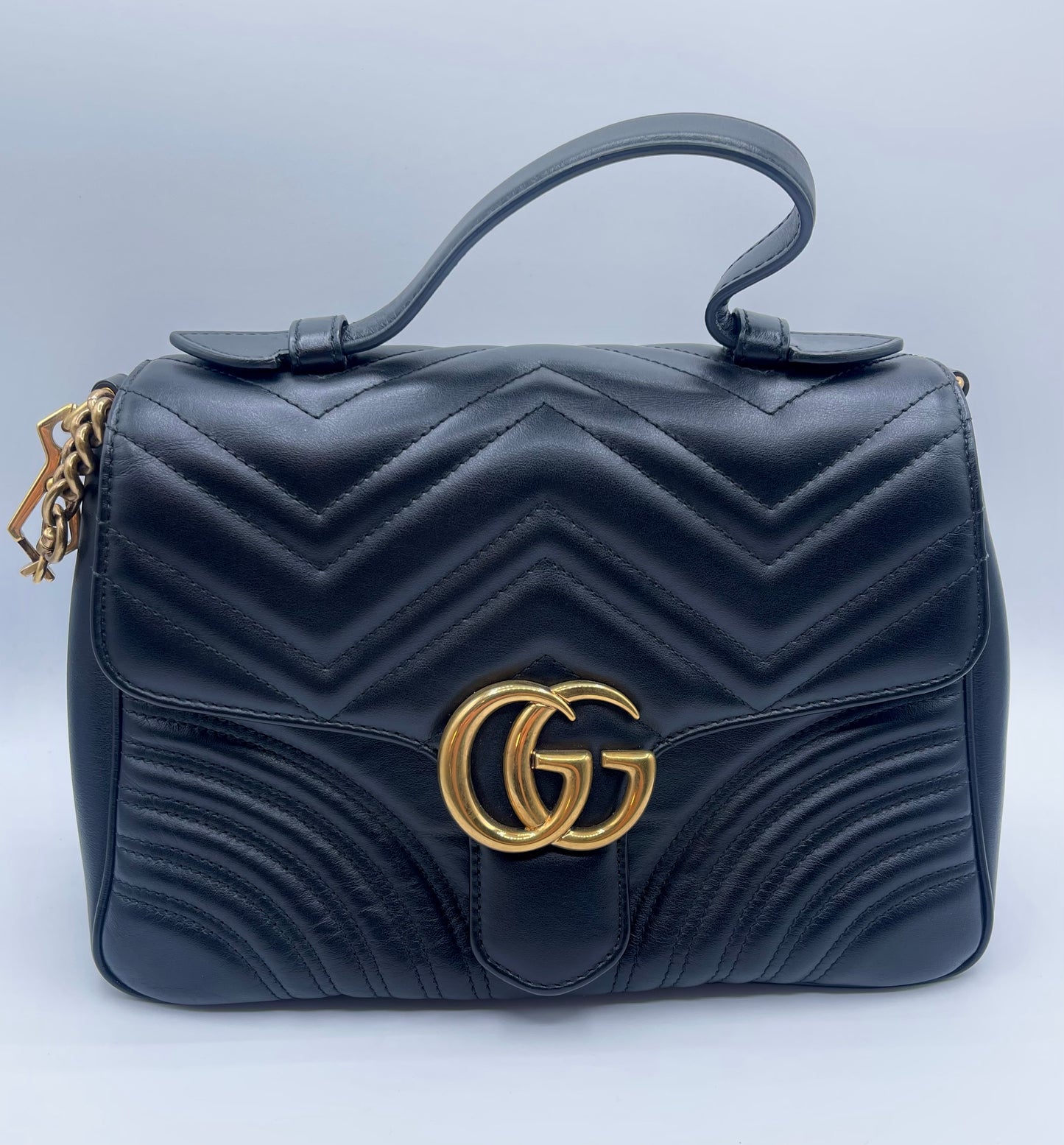 GUCCI CALFSKIN MATELASSE SMALL WITH CROSSBODY STRAP