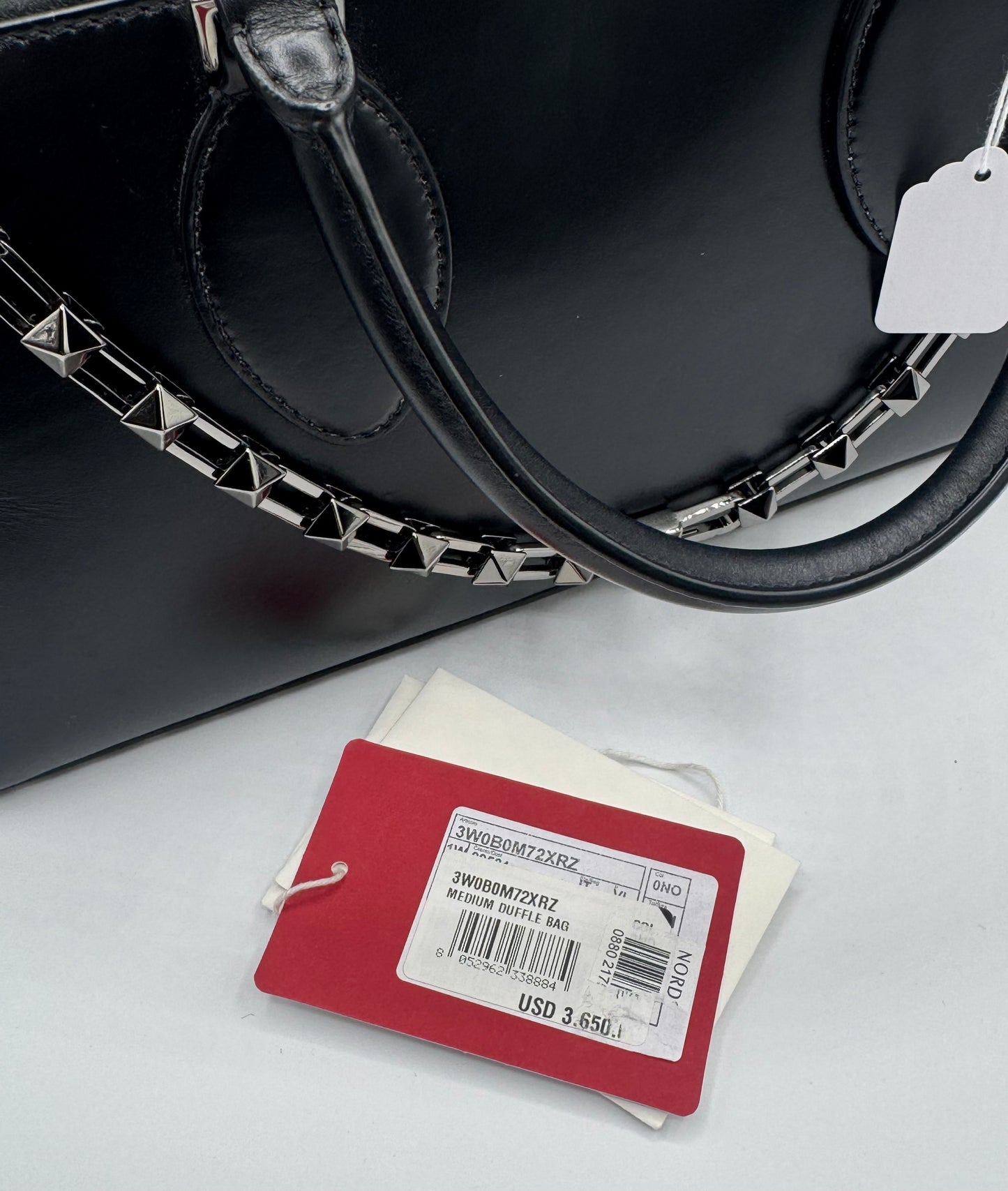 BLACK STUDDED VALENTINO BAG WITH STRAP