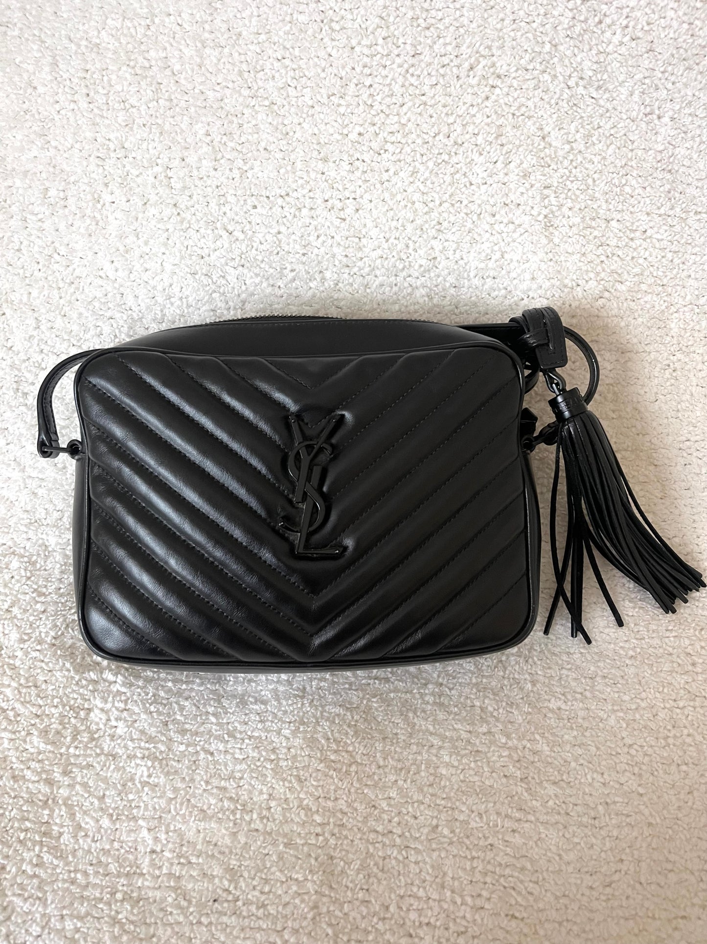 YSL CAMERA BAG BLACK HARDWARE