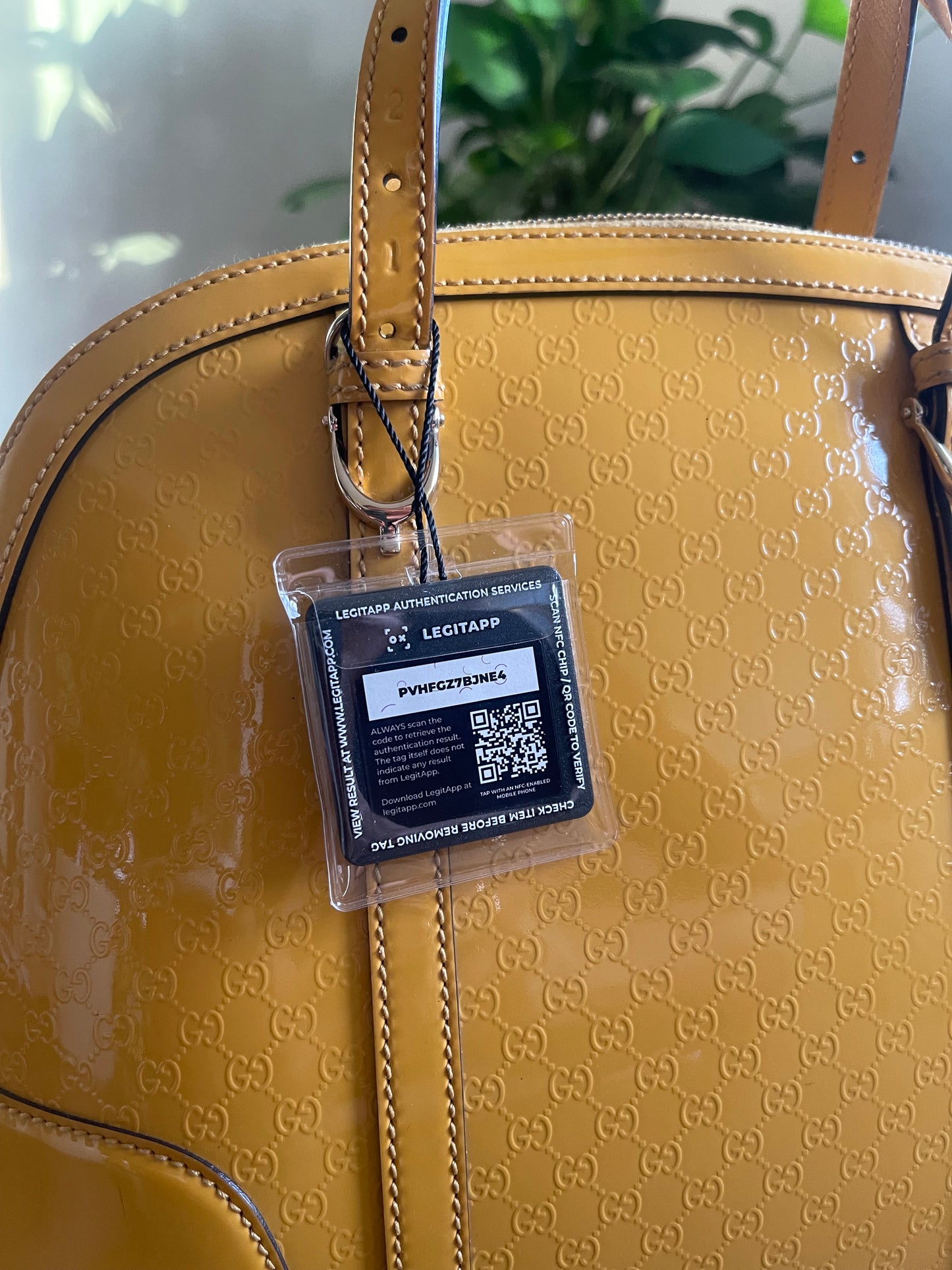 GUCCI PATENT YELLOW CROSSBODY