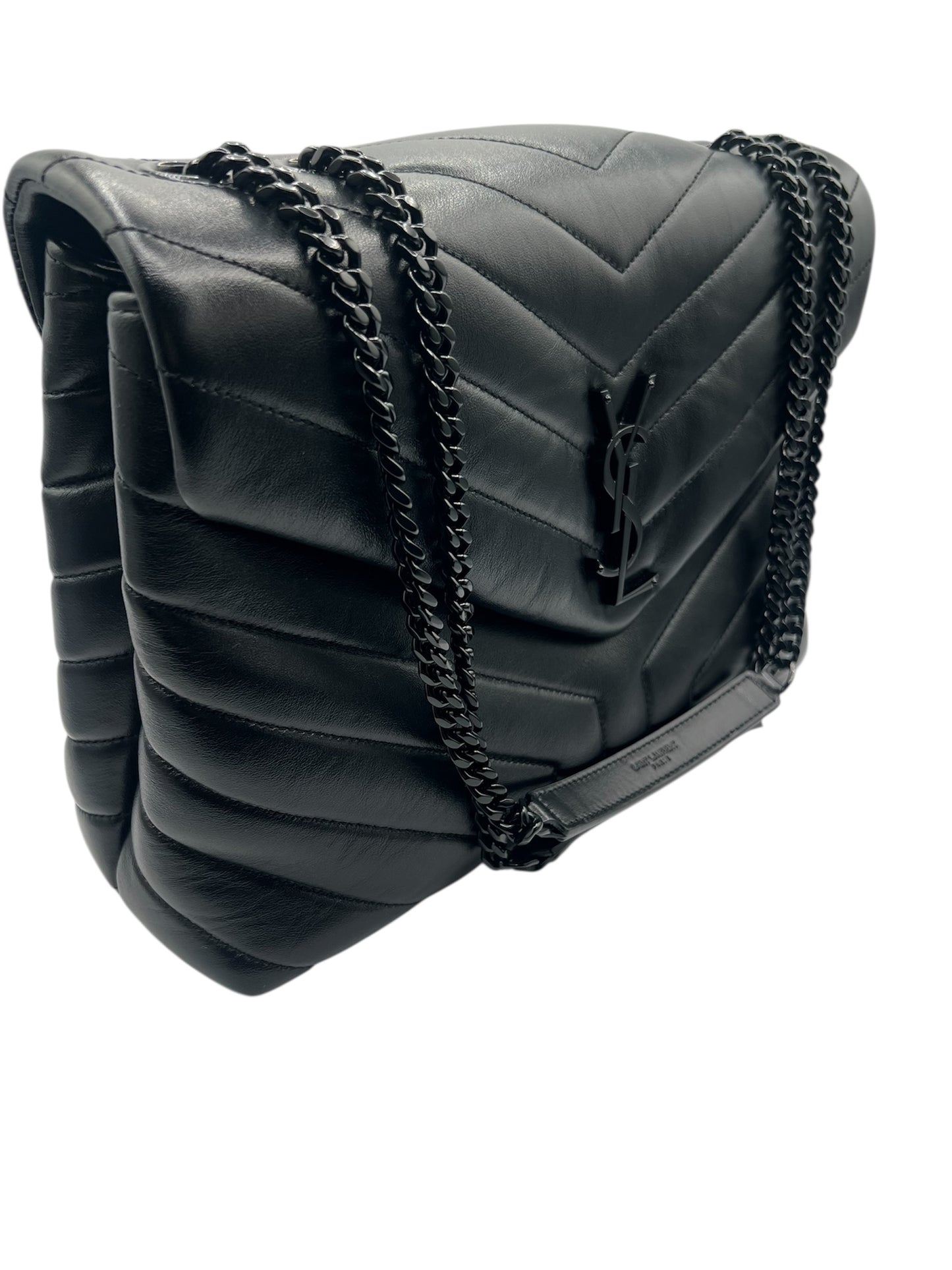 GORGEOUS! YSL LOULOU quilted leather shoulder bag-Large size