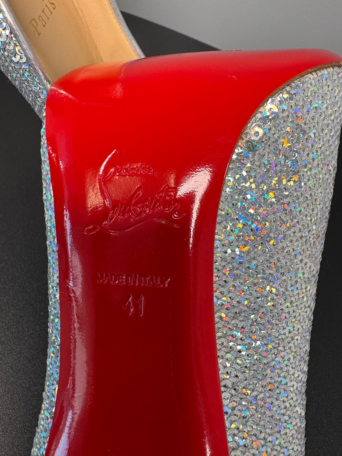 CHRISTIAN LOUBOUTIN SIZE 41 SEQUENCE HEELS