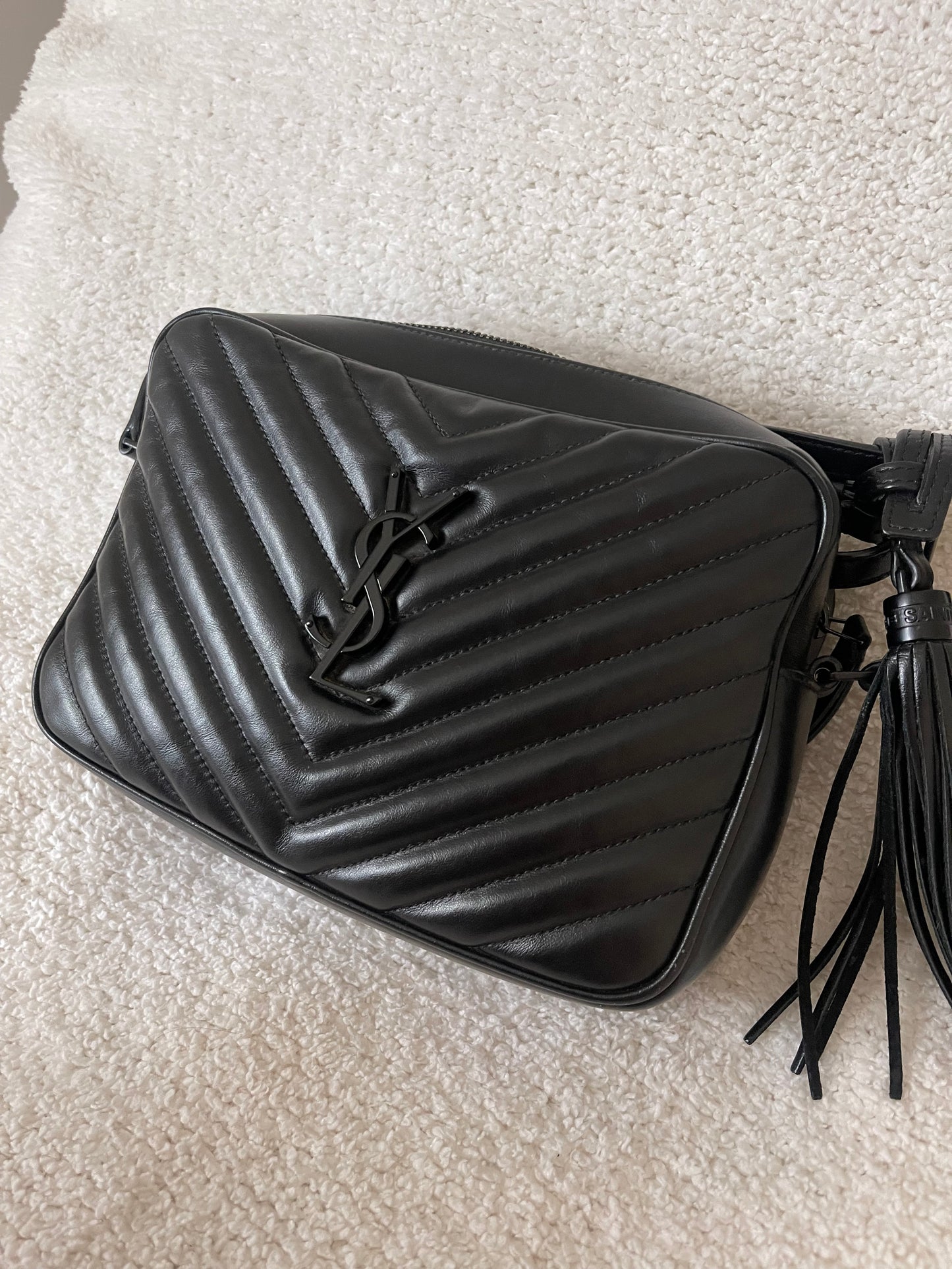 YSL CAMERA BAG BLACK HARDWARE