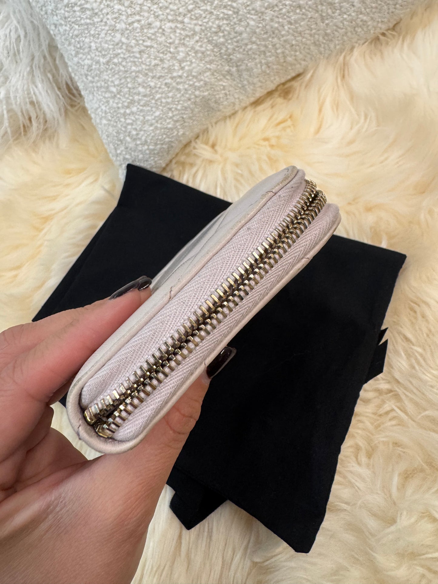 CHANEL LAMBSKIN LILAC GOLD HARDWARE