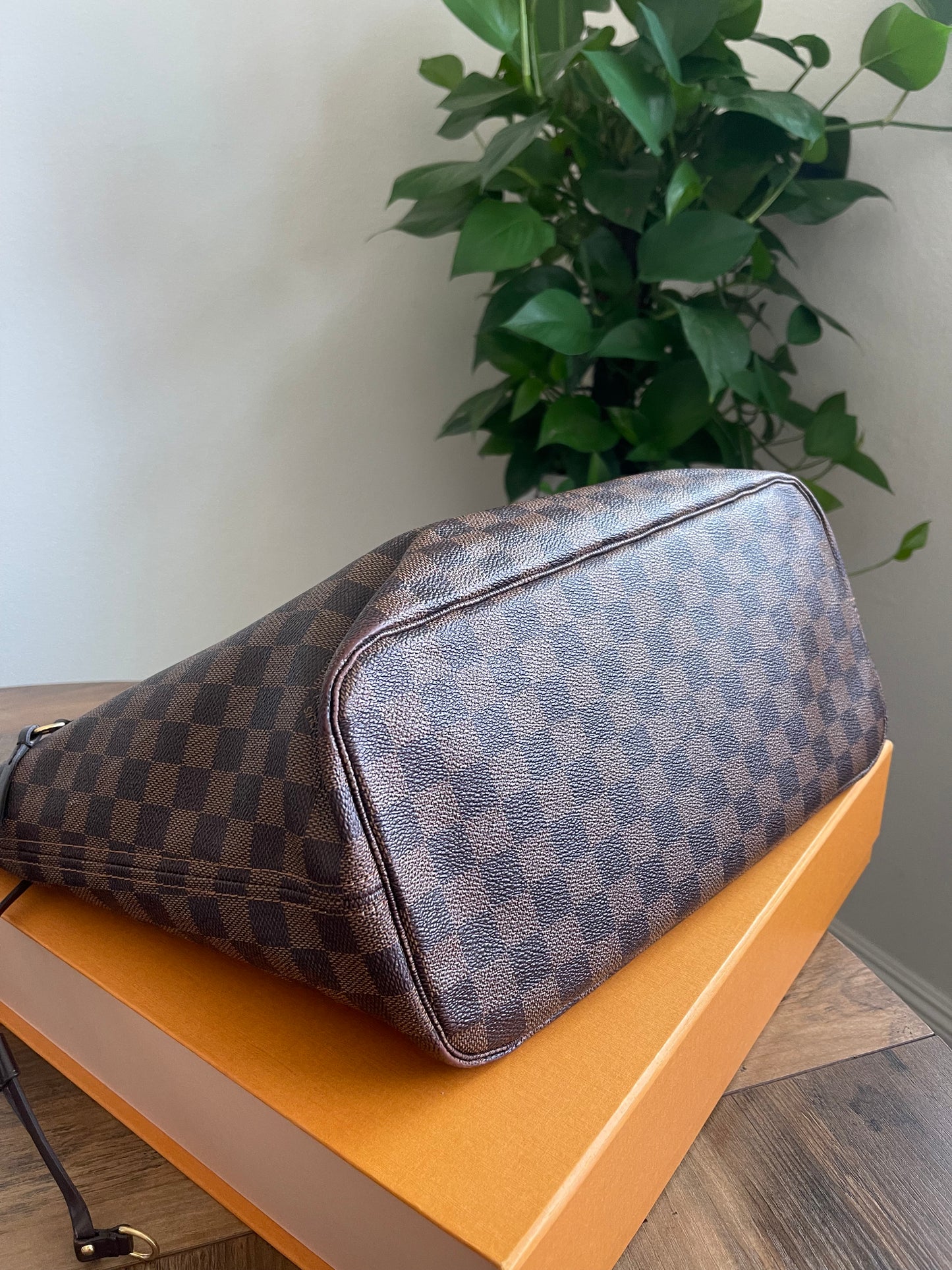 LV DAMIER EBENE PINK INTERIOR WITHOUT POUCH PRE-OWED