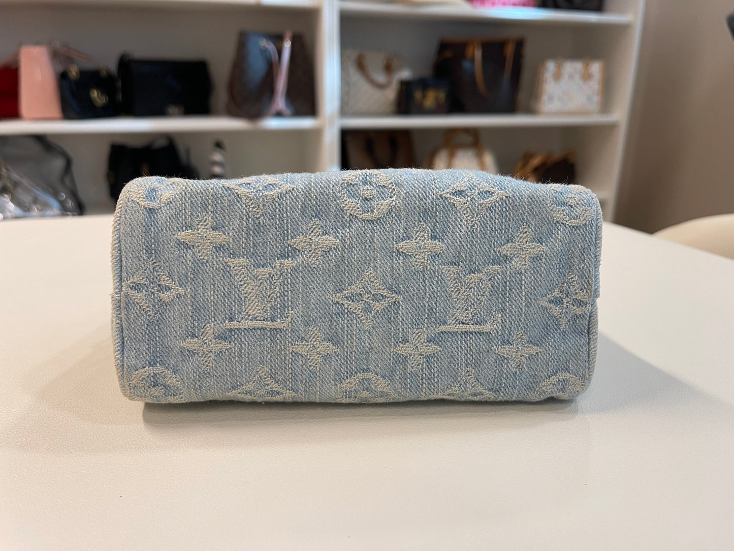 BLUE DENIM LV NANO SPEEDY
