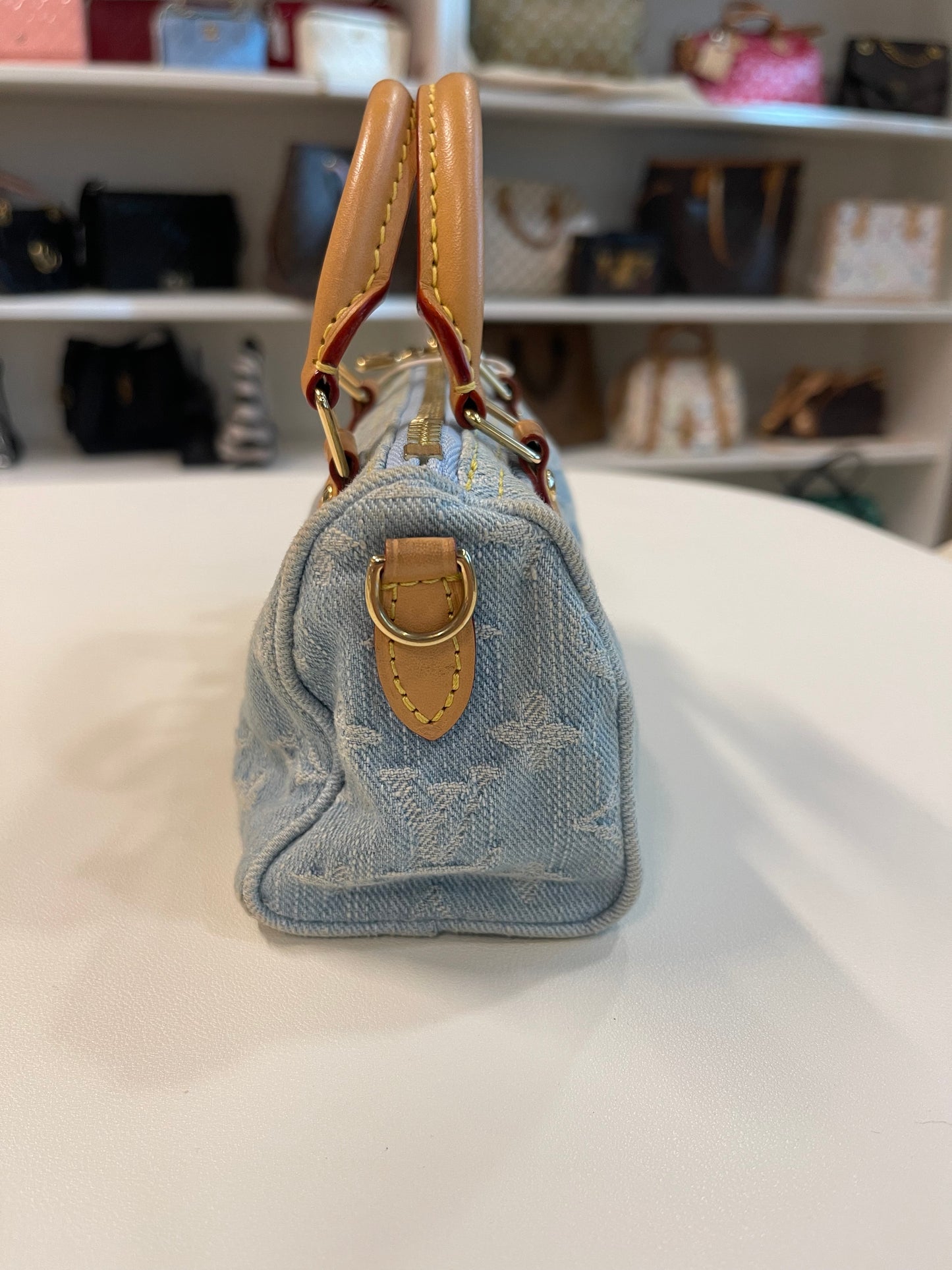 BLUE DENIM LV NANO SPEEDY
