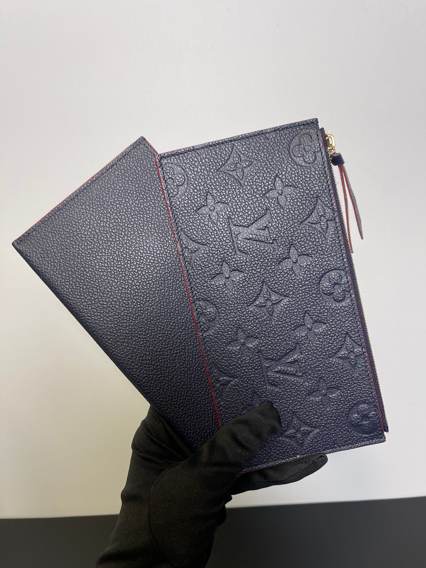 LOUIS VUITTON FELICIE INSERTS NAVY BLUE AND RED