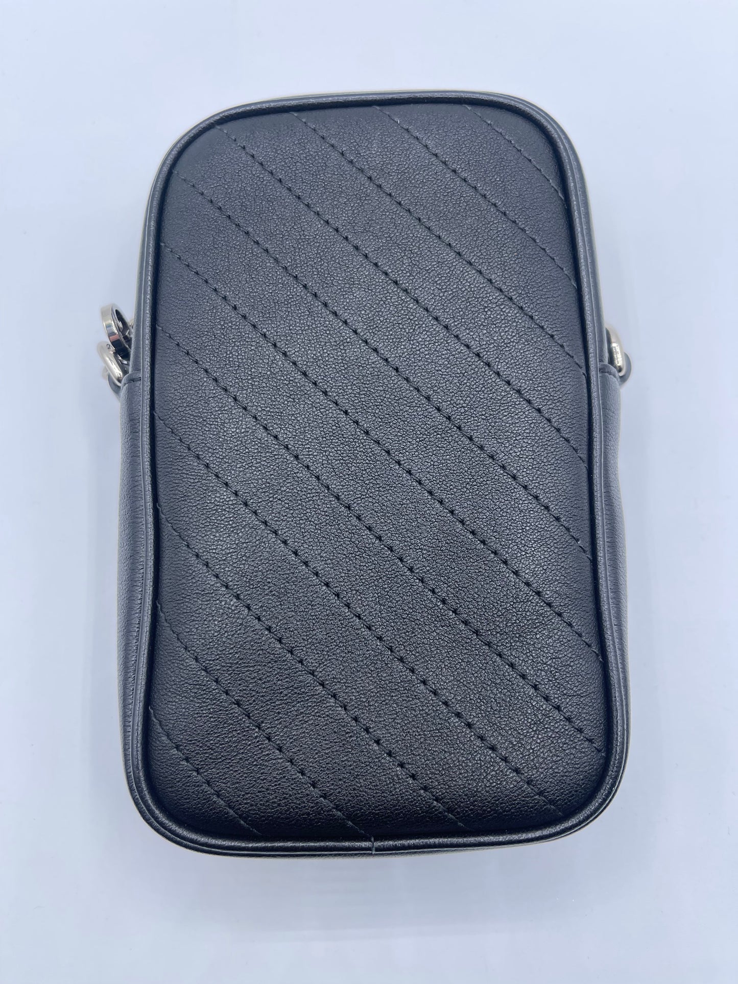 BLACK GUCCI PHONE HOLDER/CROSSBODY BAG