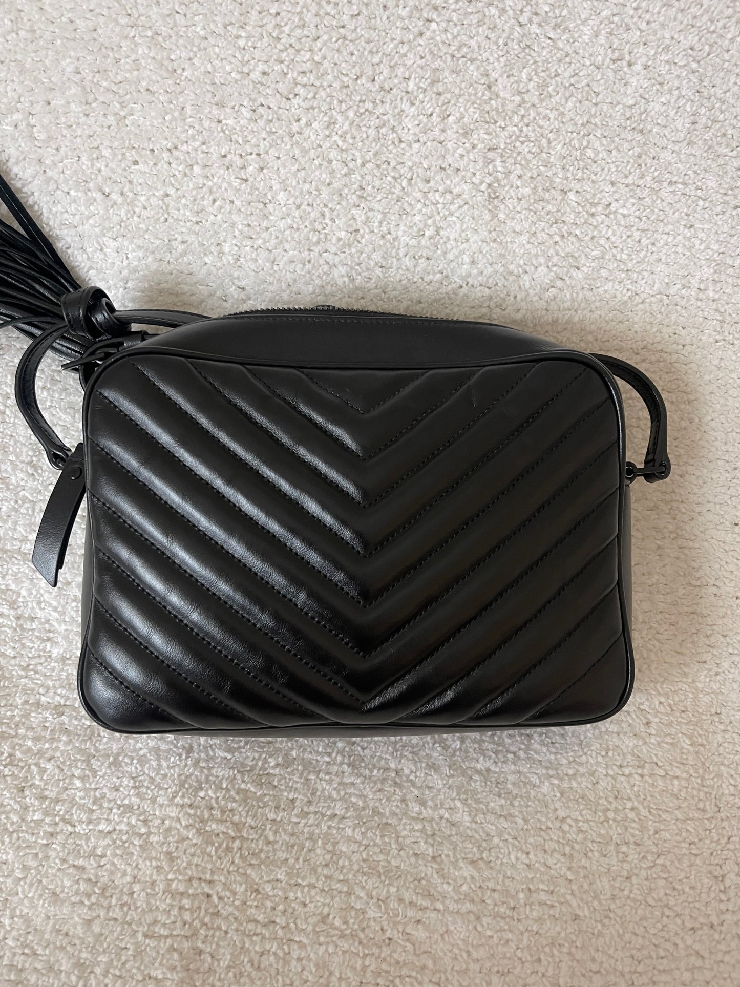 YSL CAMERA BAG BLACK HARDWARE