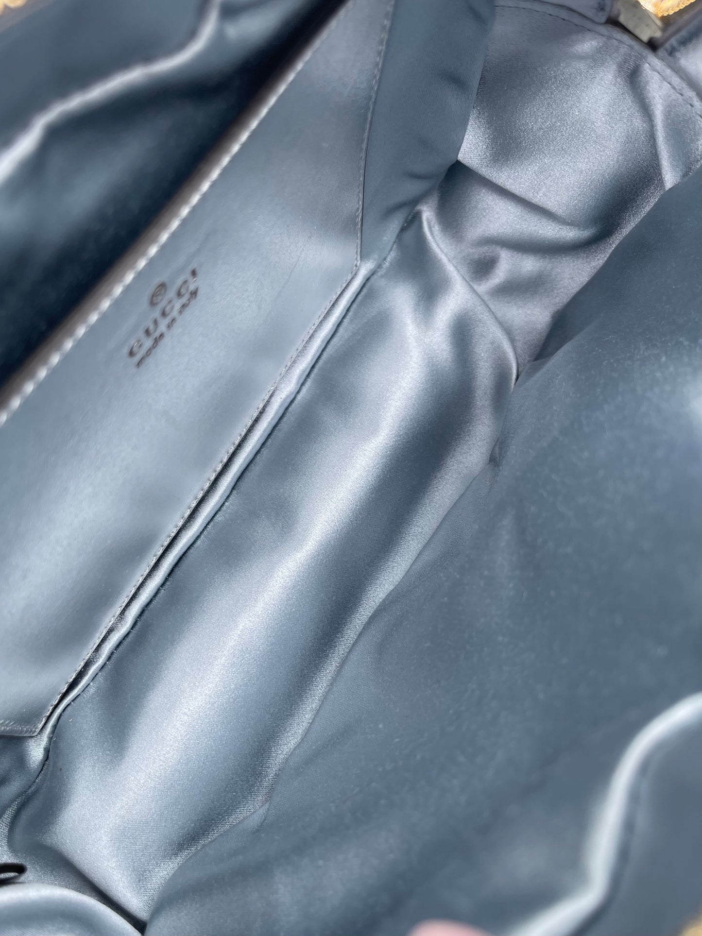 IRIDESCENT GUCCI CAMERA BAG CROSSBODY WITH DUST BAG