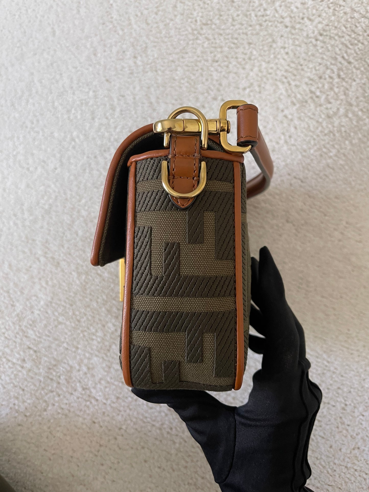 FENDI ZUCCA GREEN BAGUETTE
