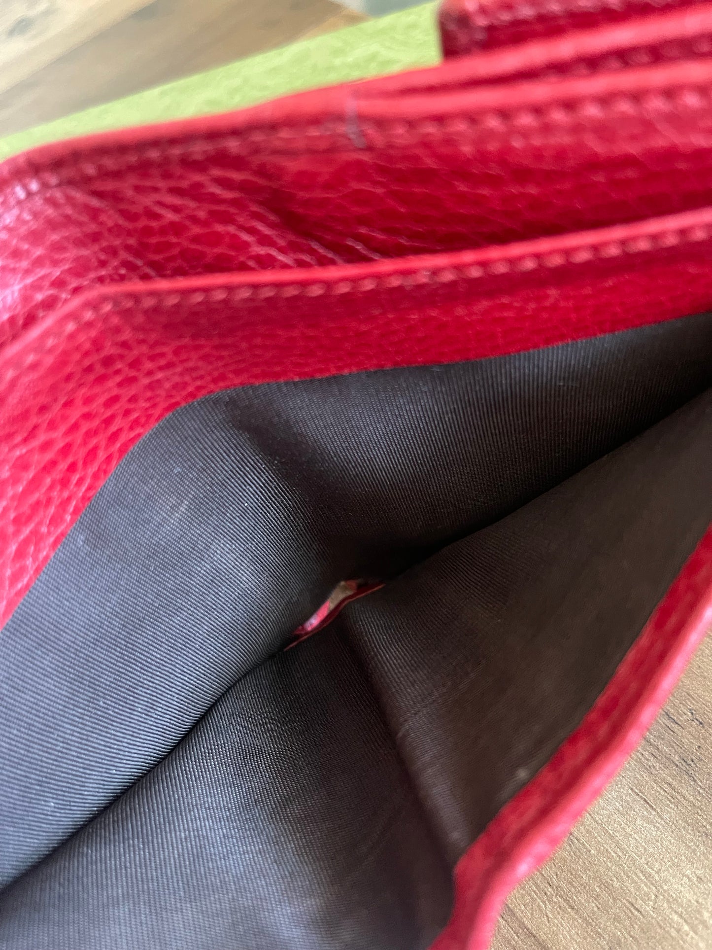 GUCCI RED BI FOLD WALLET