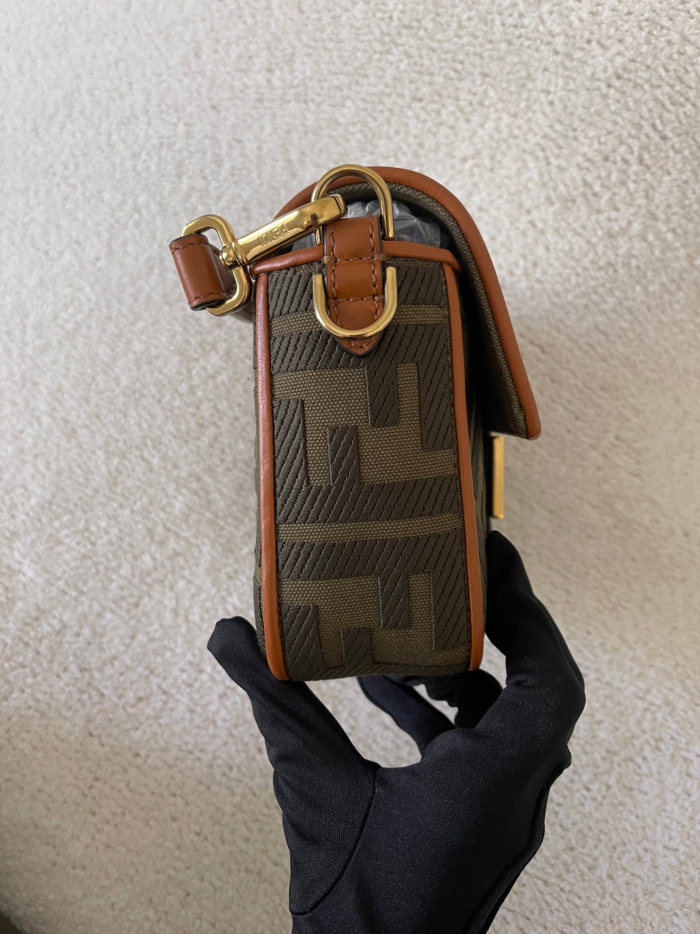 FENDI ZUCCA GREEN BAGUETTE