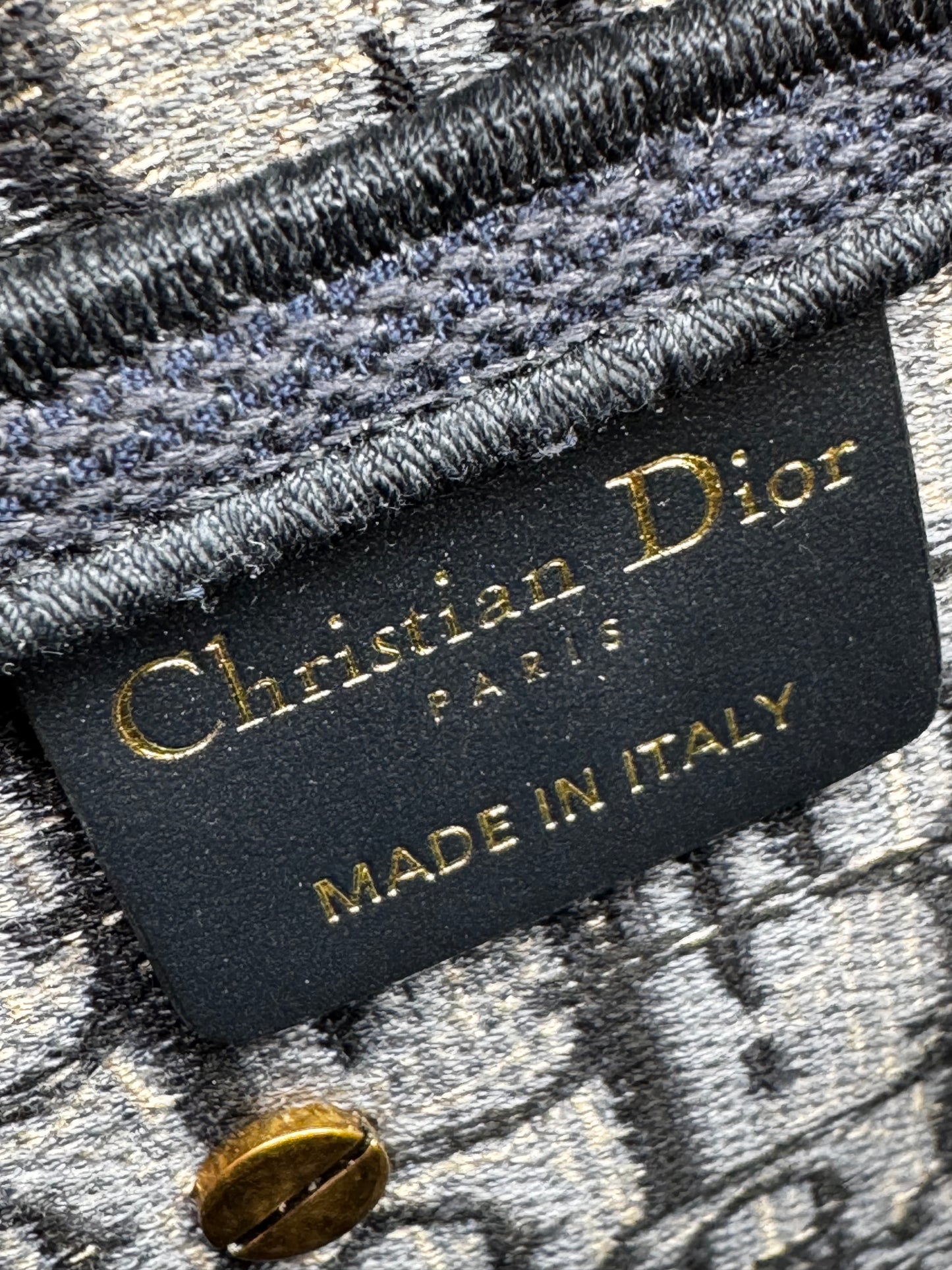 CHRISTIAN DIOR SADDLE BAG BLUE OBLIQUE SIZE LARGE