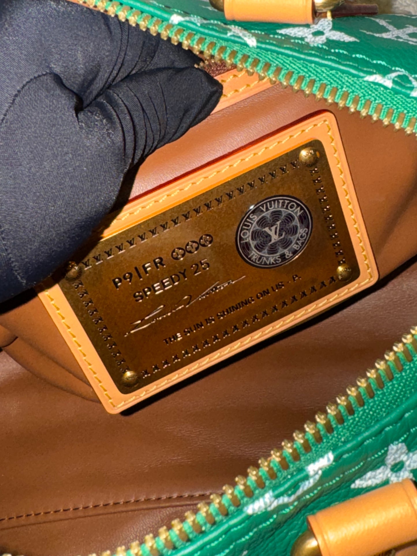Louis Vuitton Speedy 25 Green P9