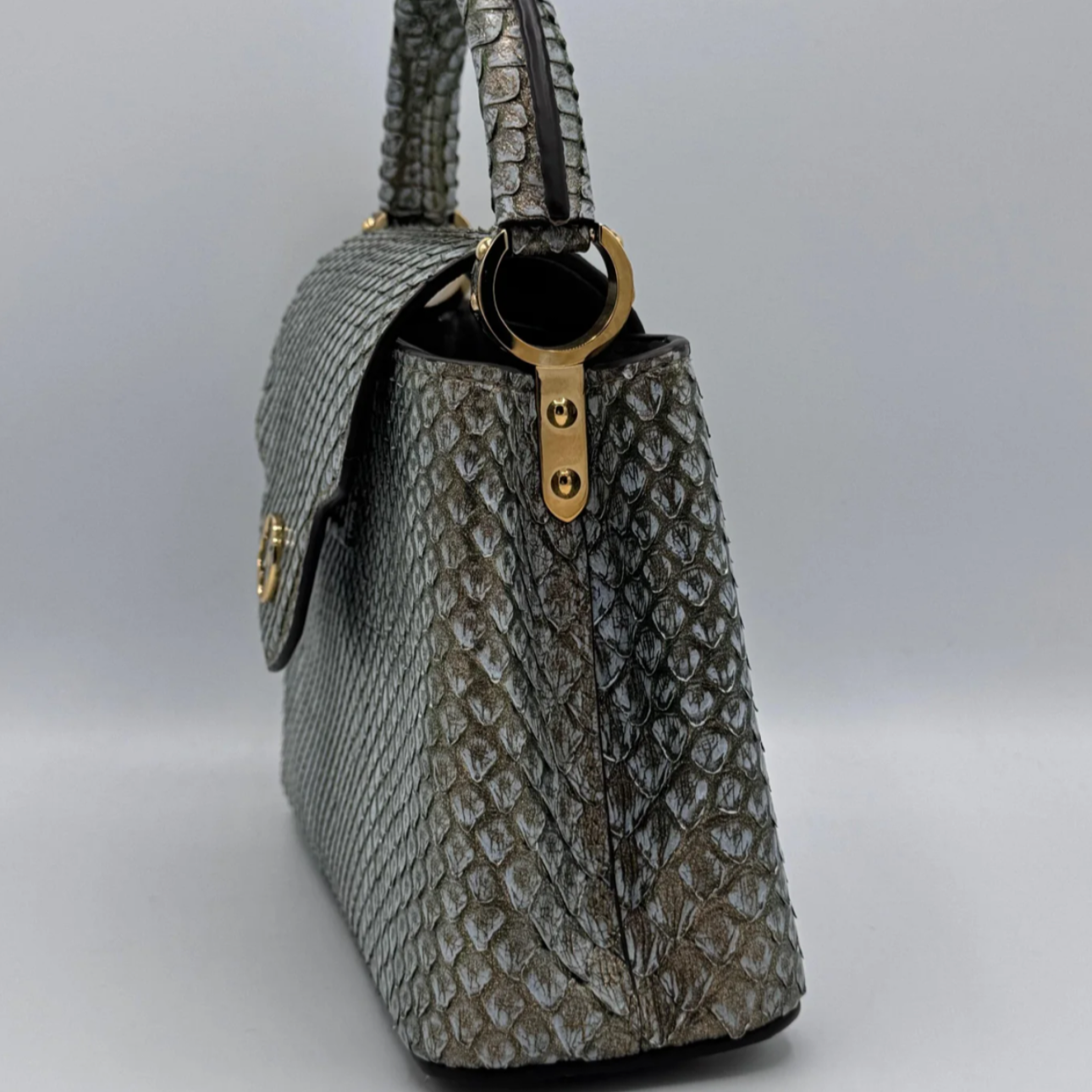 LOUIS VUITTON PYTHON METALLIC CAPPUCINE BB (Full Set!)