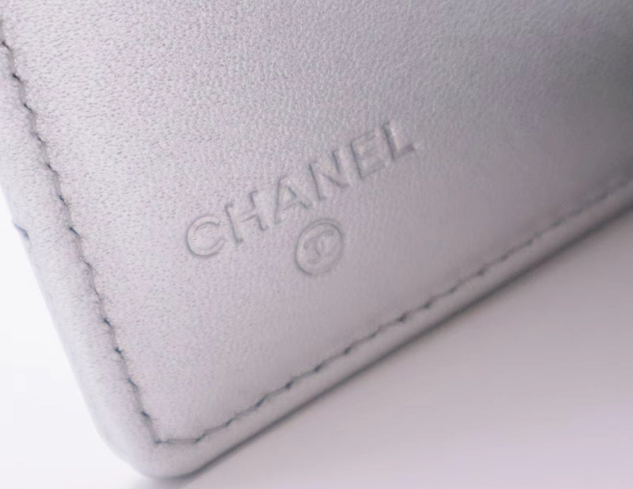 CHANEL PATENT SILVER WALLET (FULL SET!)
