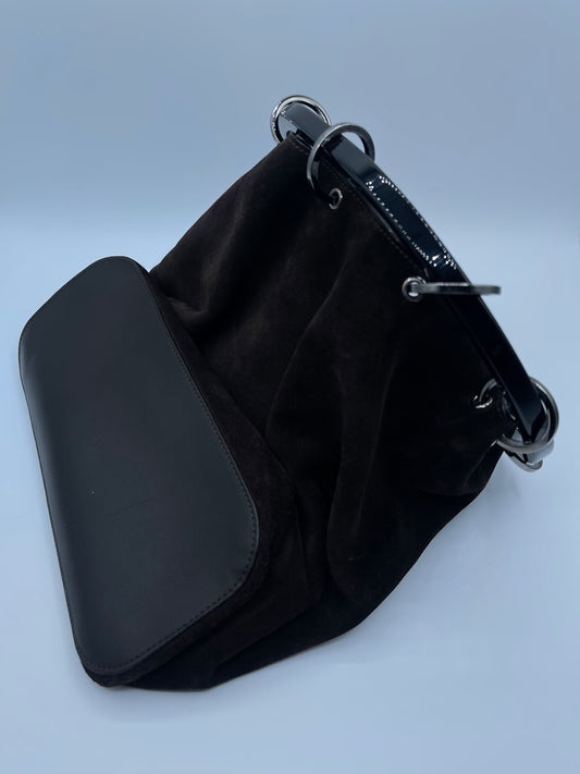 VINTAGE GUCCI SUEDE LOOP BAG