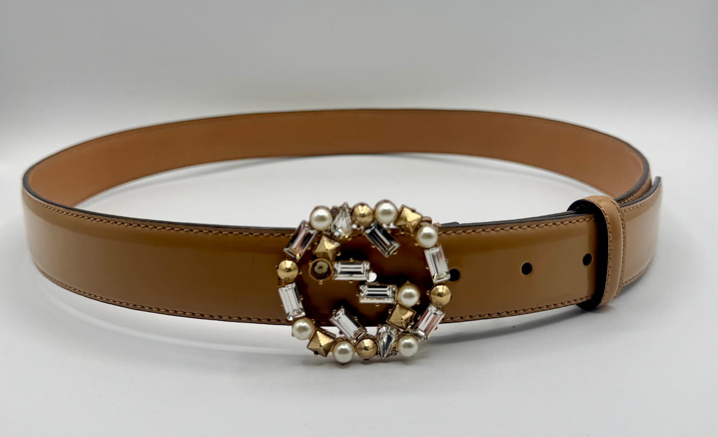 WOMENS GUCCI BELT WITH RHINESTONES