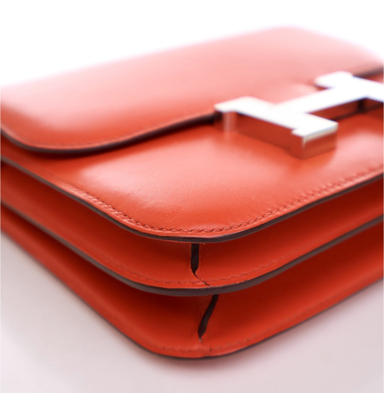 HERMES ROUGE TOMATE SWIFT MINI CONSTANCE 18