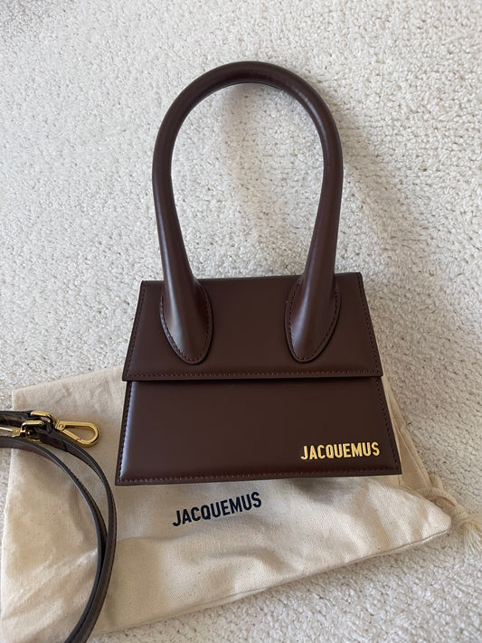 JACQUEMUS BROWN SMALL CROSSBODY