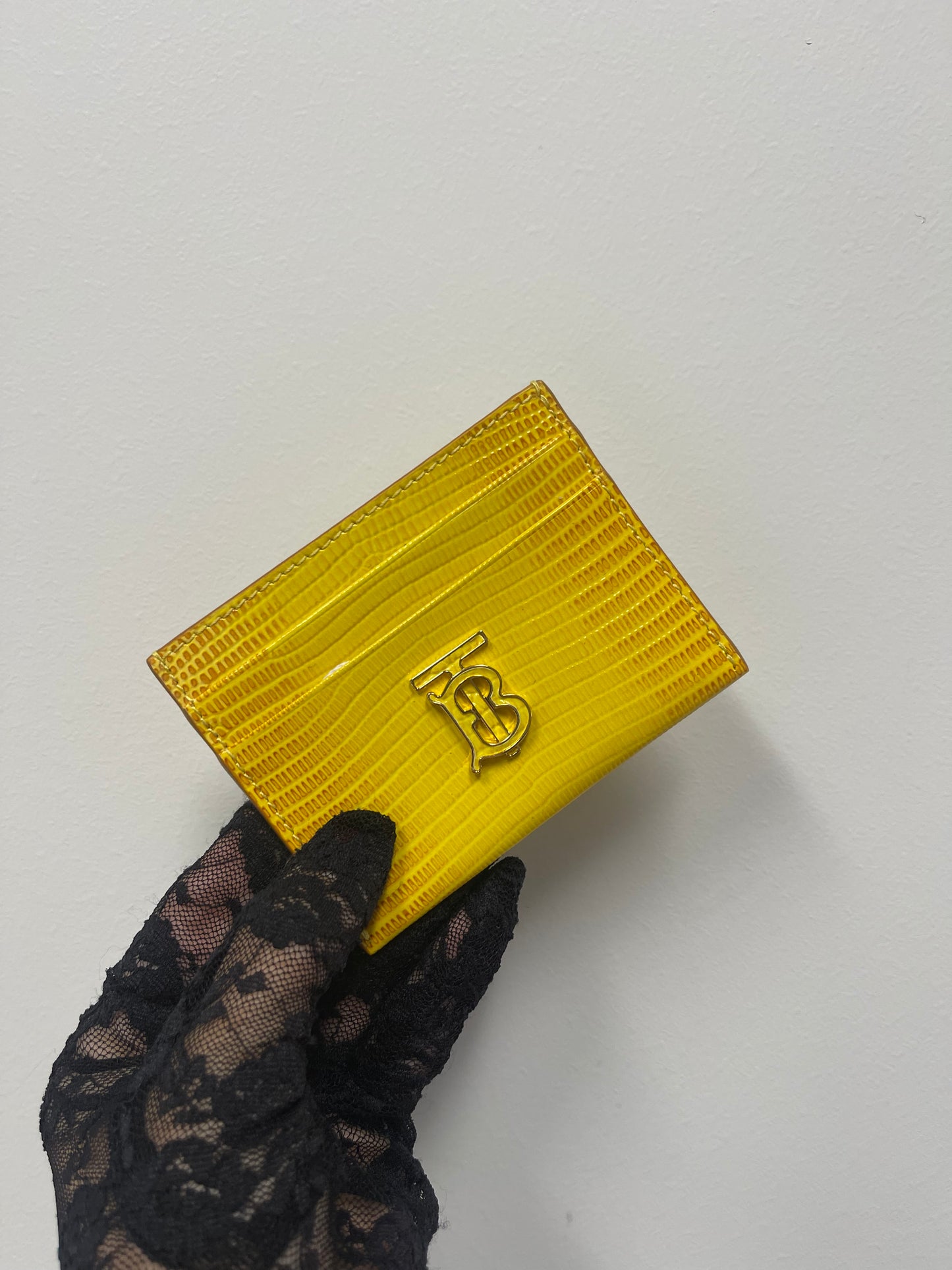 BURBERRY LIZARD LEATHER CARD HOLDER
