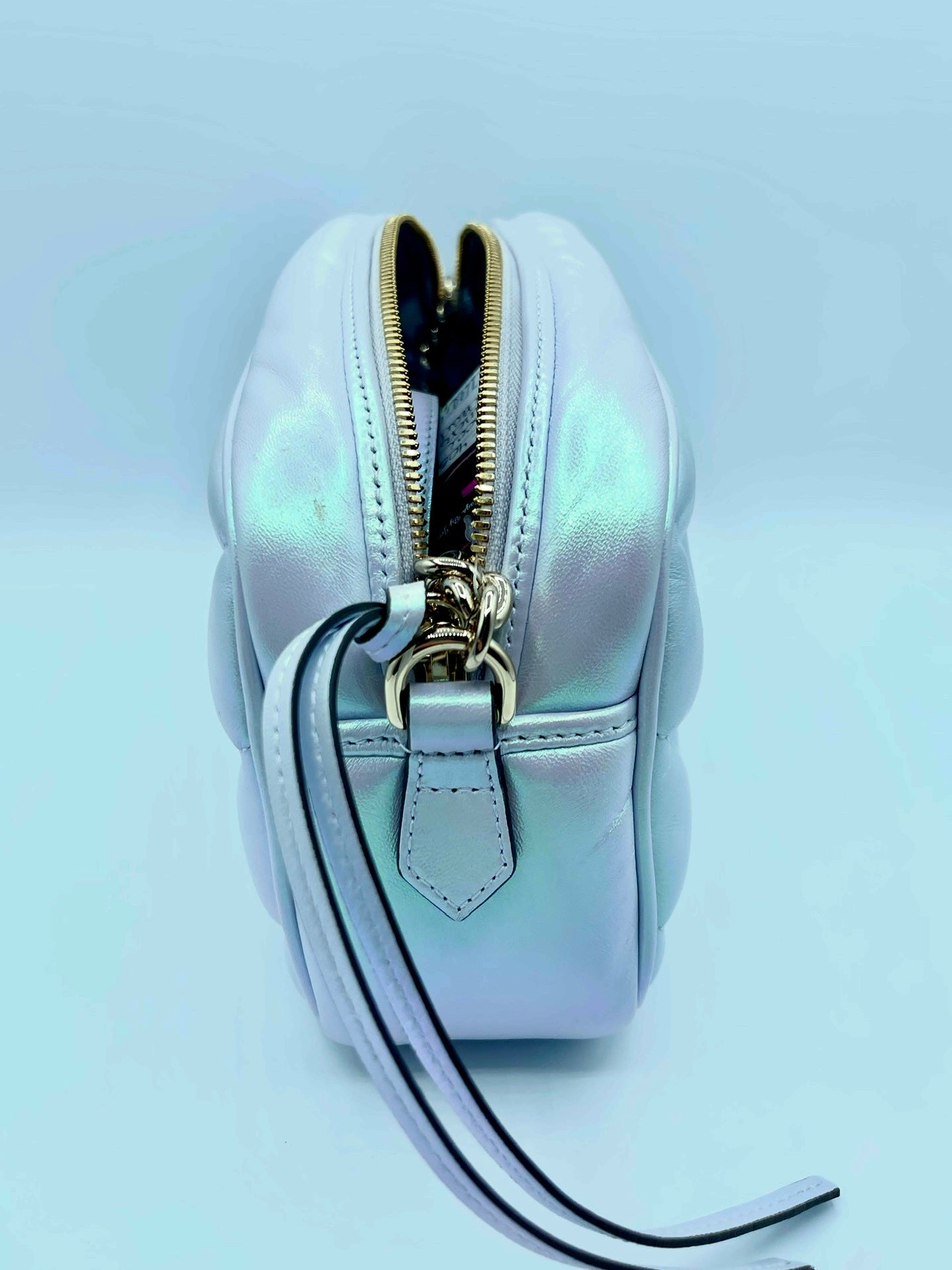 IRIDESCENT GUCCI CAMERA BAG CROSSBODY WITH DUST BAG