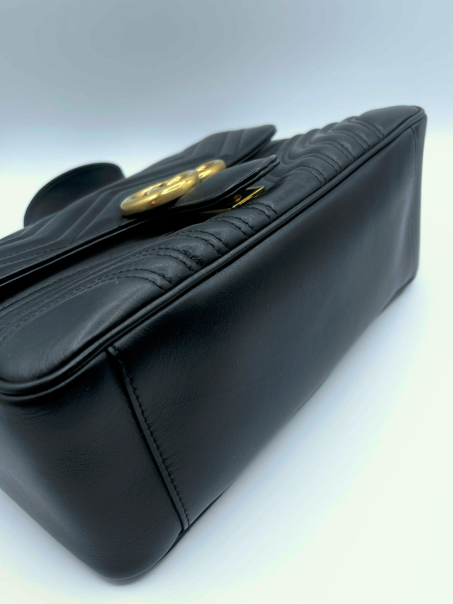 GUCCI CALFSKIN MATELASSE SMALL WITH CROSSBODY STRAP