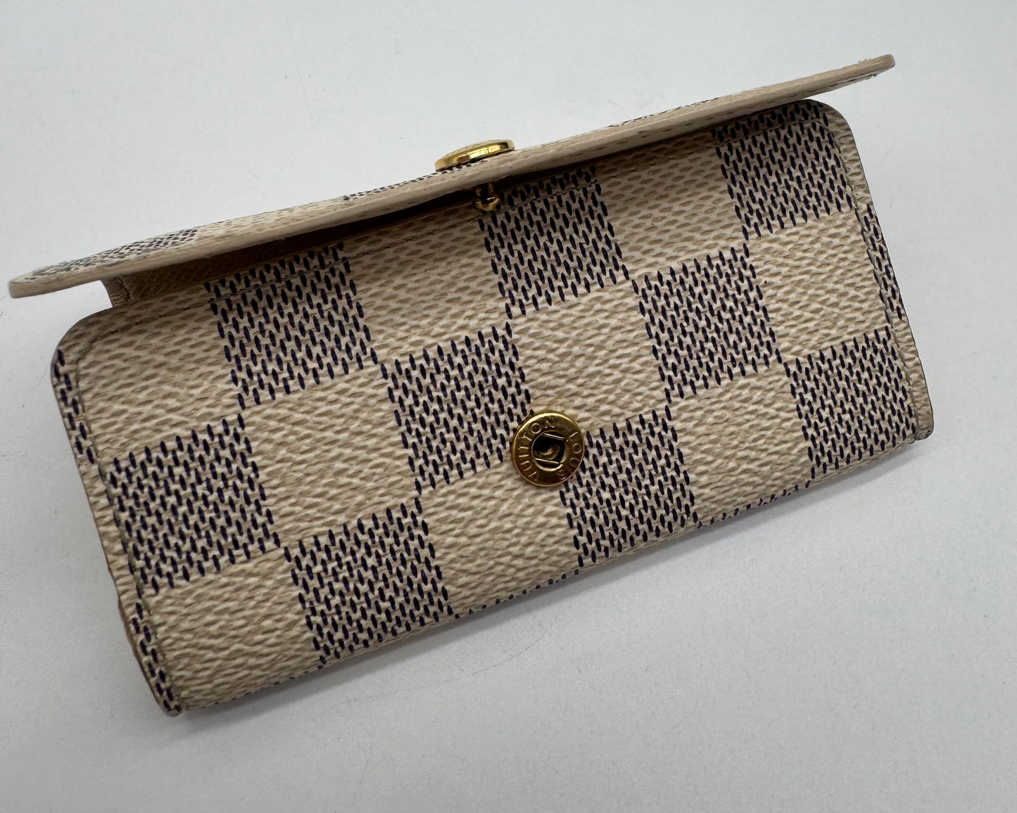 LOUIS VUITTON DAMIER AZUR KEY PUNCH 4 RINGS