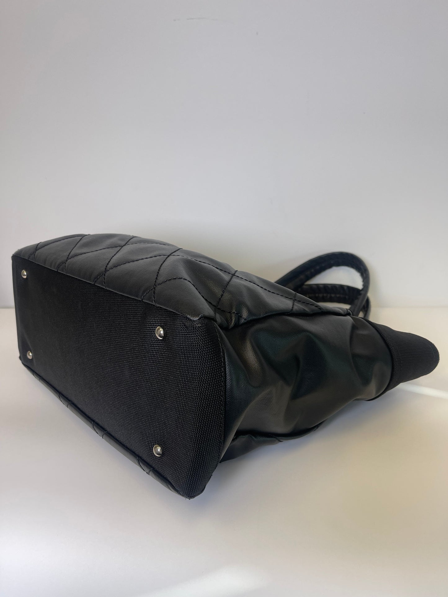 VINTAGE CHANEL COATED CANVAS TOTE