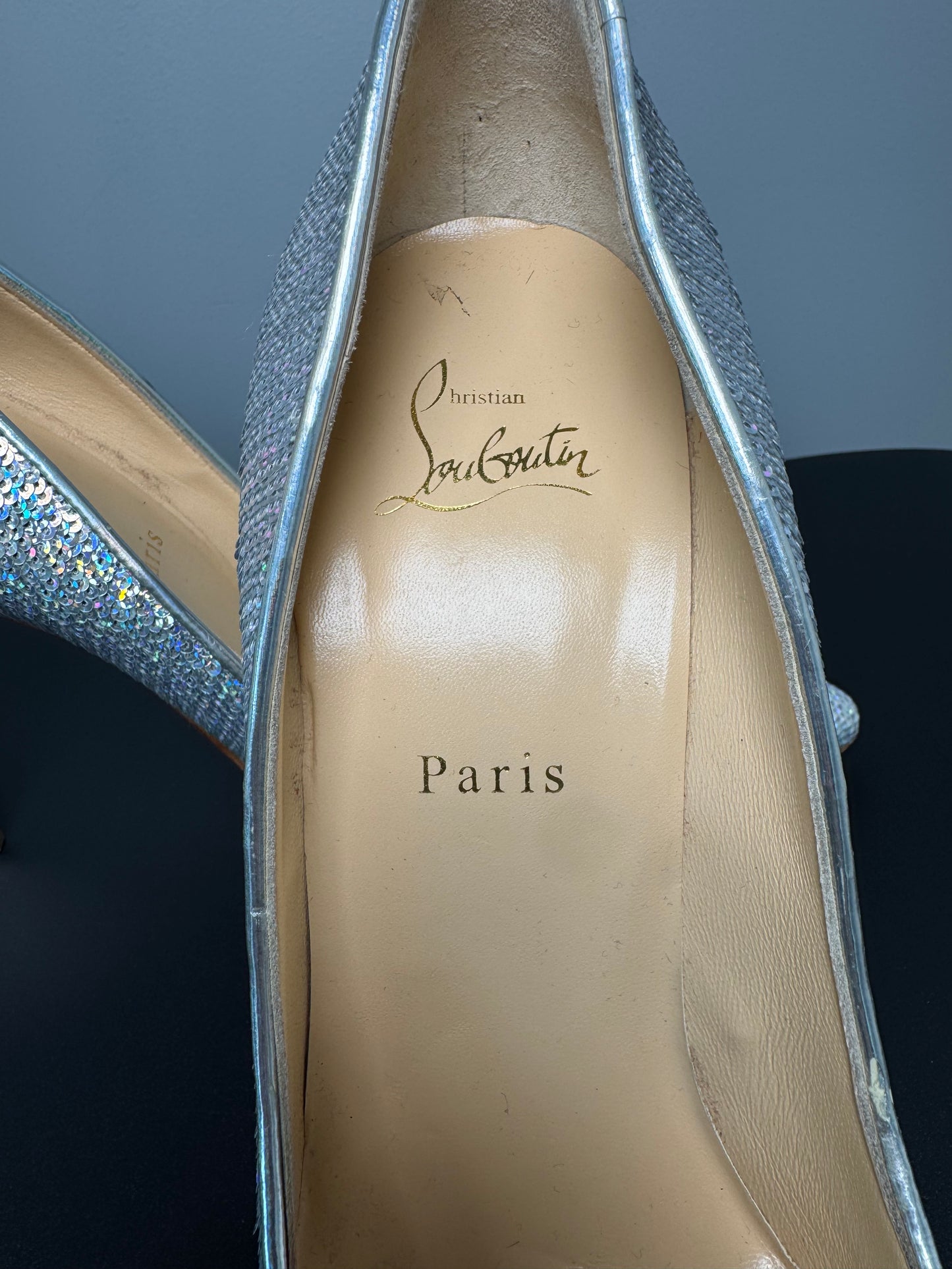 CHRISTIAN LOUBOUTIN SIZE 41 SEQUENCE HEELS