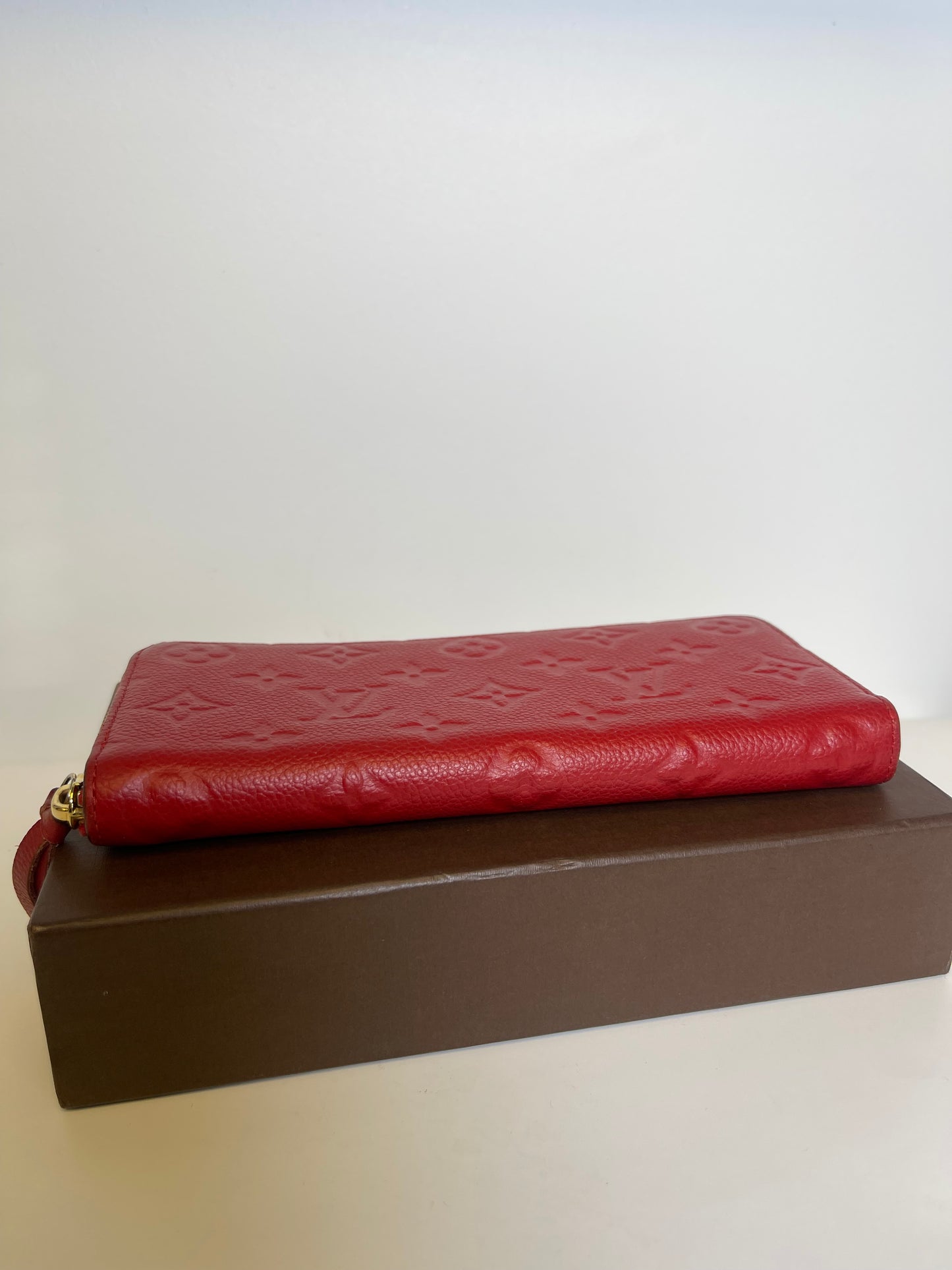 Louis Vuitton Red monogram Empriente Leather Long Wallet ￼