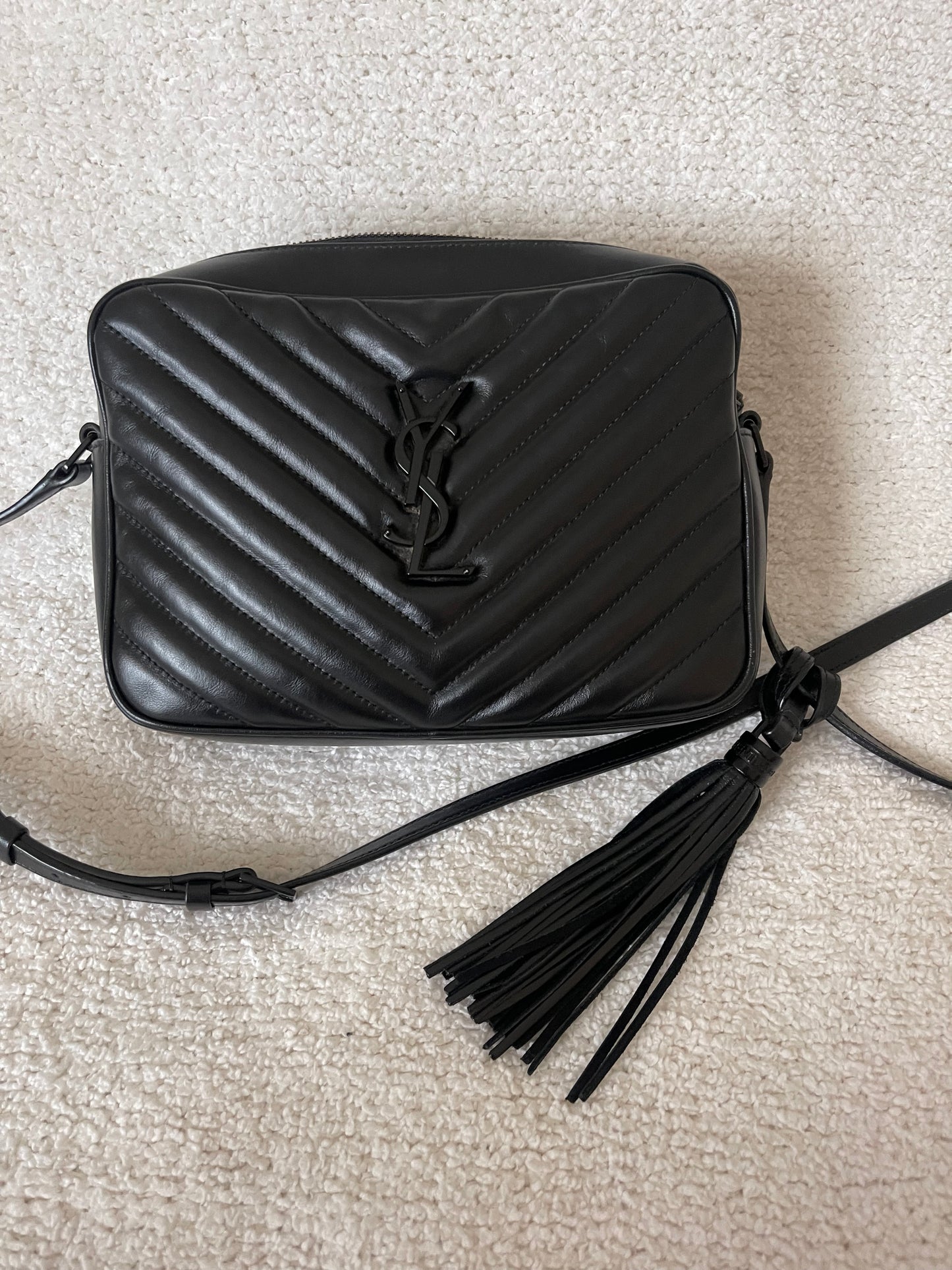YSL CAMERA BAG BLACK HARDWARE