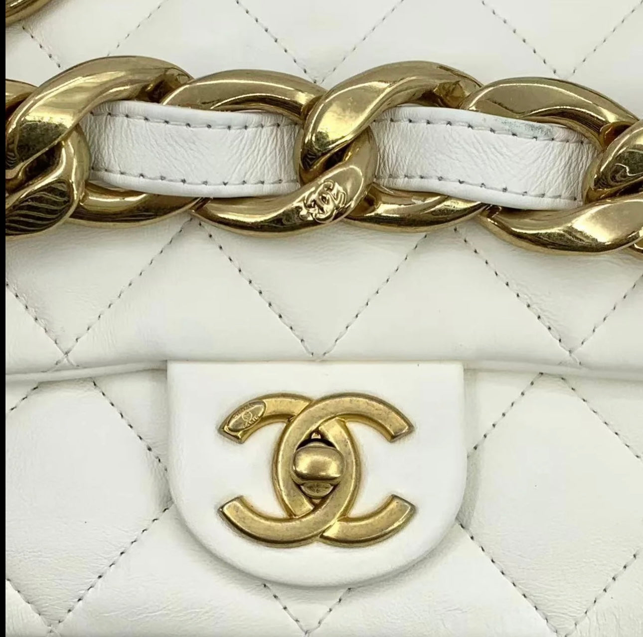 PRE-OWNED CHANEL FUNKY TOWN CROSSBODY QUILTED LAMBSKIN