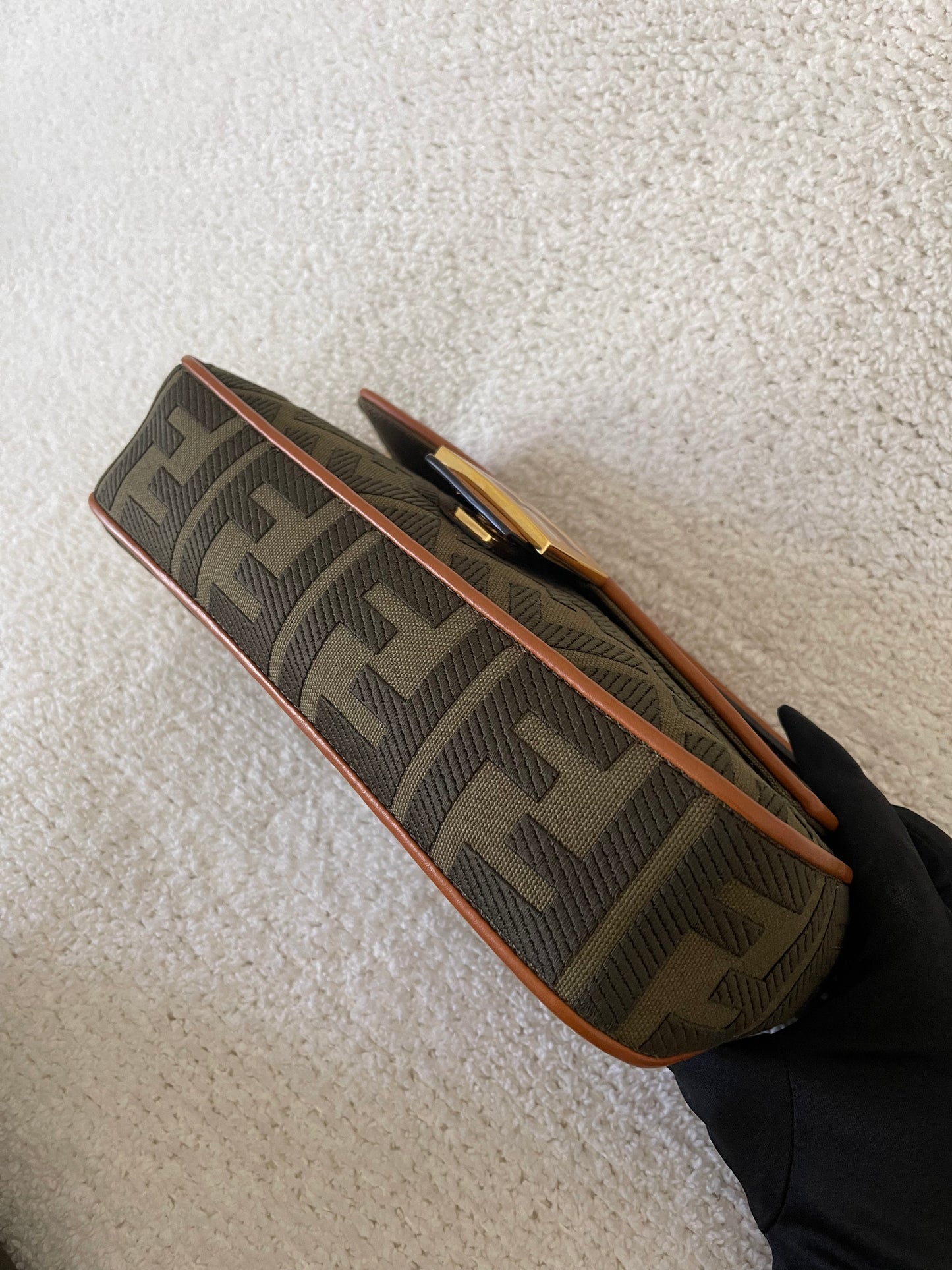 FENDI ZUCCA GREEN BAGUETTE