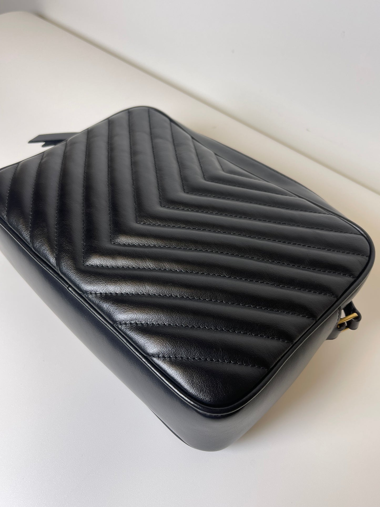 BLACK YSL CAMERA BAG