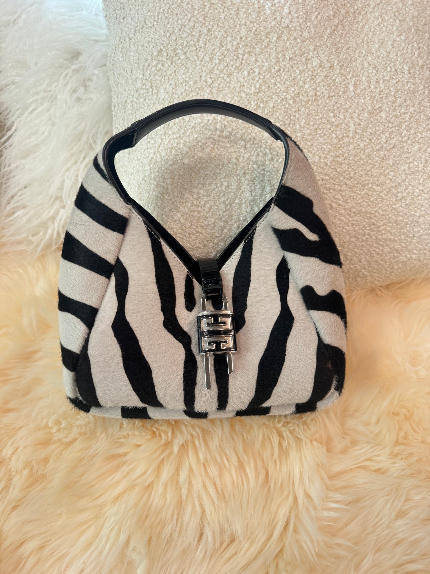 GIVENCHY SPECIAL EDITION ZEBRA PRINT TOP HANDLE BAG