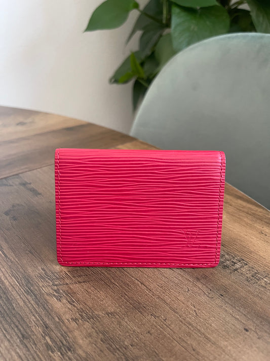 EPI RED LOUIS VUITTON CARD HOLDER