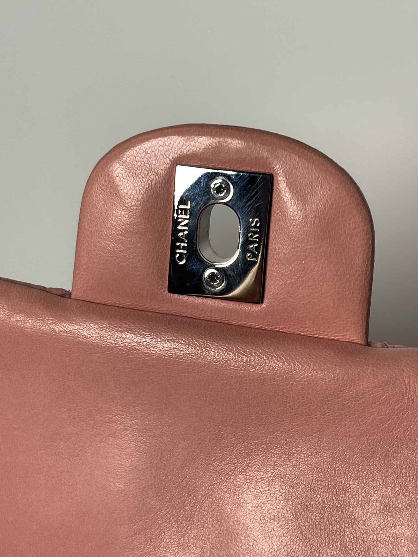 CHANEL PINK QUILTED LAMBSKIN MEDIUM DOUBLE FLAP