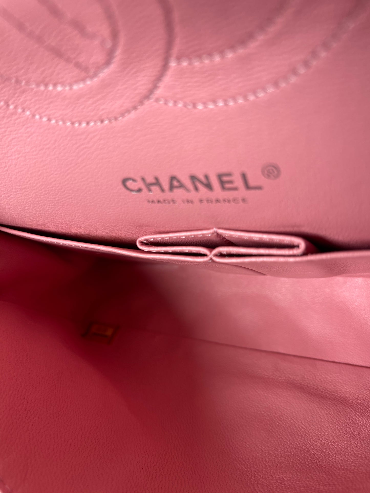 CHANEL PINK QUILTED LAMBSKIN MEDIUM DOUBLE FLAP