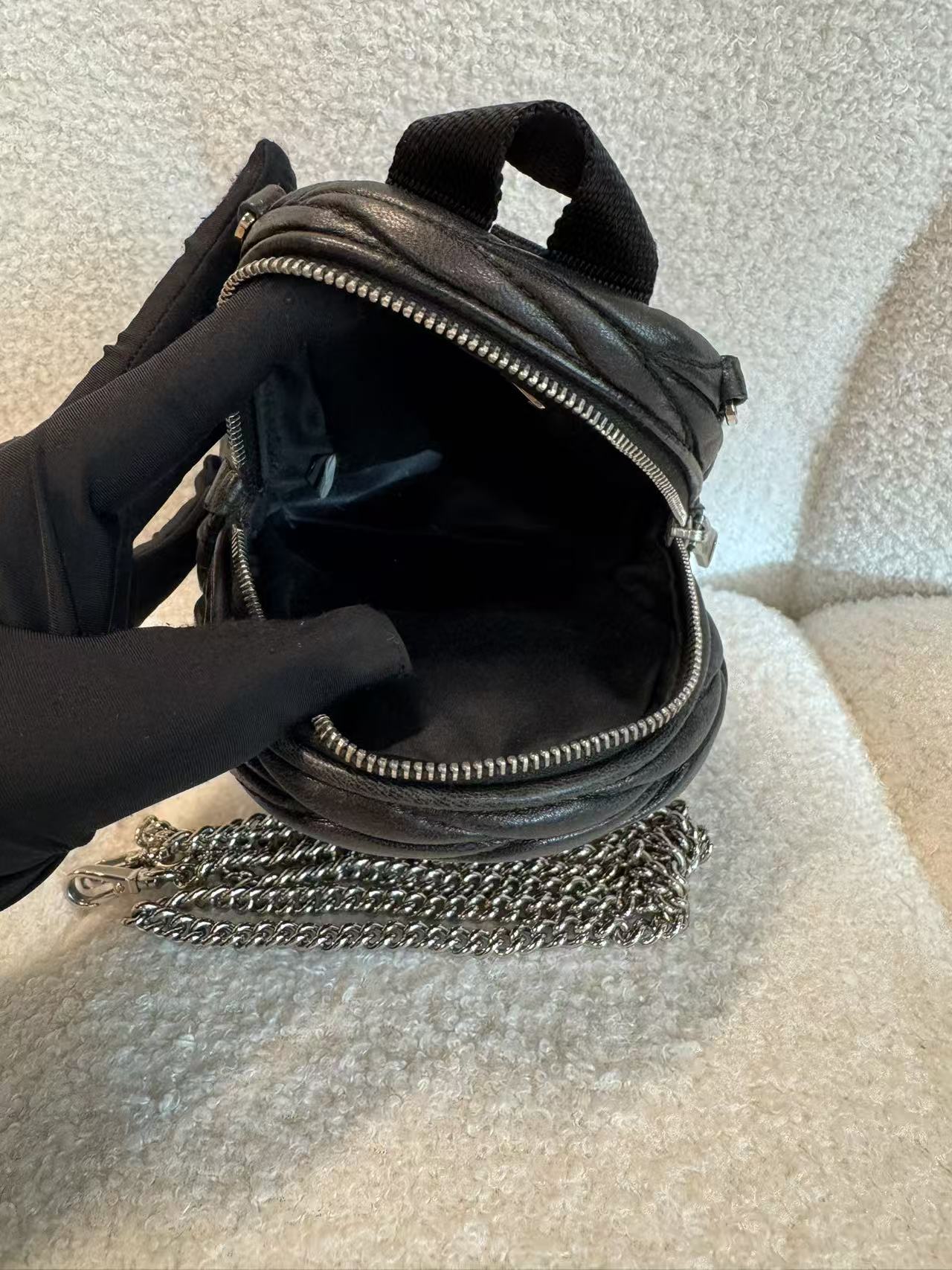 MIU MIU MINI MATELASSÉ LEATHER BACKPACK CROSSBODY BAG